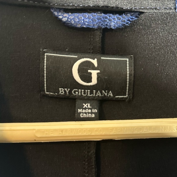 Jacket & Top Jacket Vegan Leather Trim Asymmetrical Front. Size XL - Picture 6 of 6